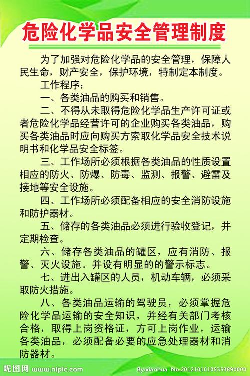 危化品经营制度6 危化品经营制度上墙-第2张图片-(义乌市荷淮网络科技工作室)